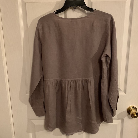SIGRID OLSEN Linen Button Down Top - Picture 2 of 11